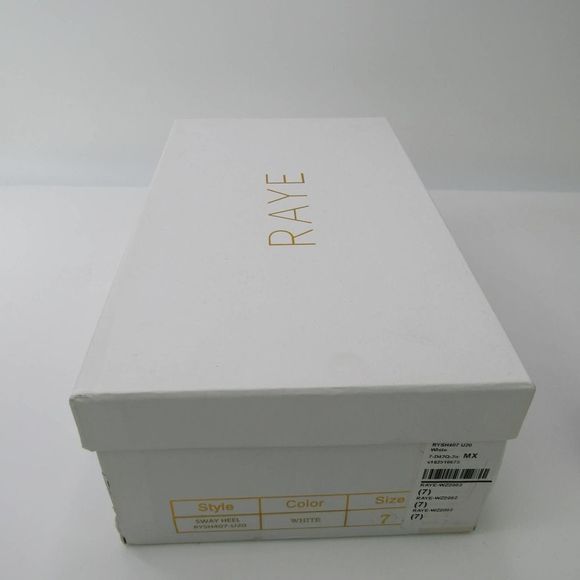 RAYE WOMEN'S SWAY LEATHE ANKLE WRAP HEELS IN WHITE SZ 7 - Picture 9 of 9